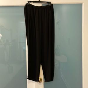 Eileen Fisher black silk pants.